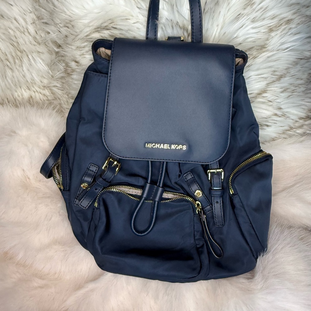 Michael Kors Navy Backpack